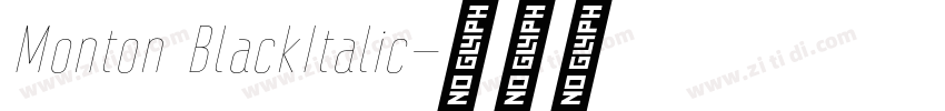 Monton BlackItalic字体转换
